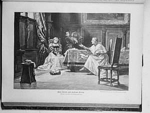 Anna Bolena e il cardinale Wolsey in una incisione presente sulla rivista Die Gartenlaube - Illustrirtes Familienblatt, 1895).