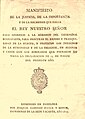 Discurso contra "la agresión del usurpador Buonaparte" (1815)