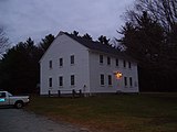 Foster Town Building, c. 1796, the oldest government meeting house of its type in the United States where town meetings have been held continuously since 1801