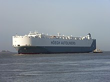 Höegh Copenhagen arriving at Bremen, Germany, in October 2011