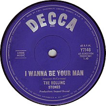 Description de l'image I Wanna Be Your Man by The Rolling Stones Australian vinyl A-side.jpg.