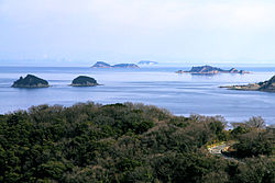 View of the smaller Ieshima Islands