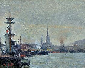 Joseph Delattre, Le Port de Rouen (XIXe siècle), localisation inconnue.