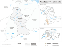 Расположение Оберсимментальского района