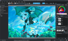 Krita, a raster graphics editor designed primarily for digital art and 2D animation Krita 5.0.0 screenshot.png