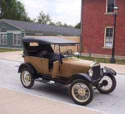 Successor to the Model T; Ford Model A used for giving tourist rides at Greenfield Village