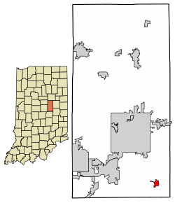 Location in Madison County, Indiana