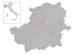 Locatie van Germagnano in Turijn (TO)