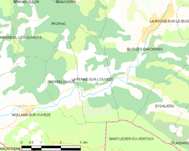Mapa obce La Penne-sur-l’Ouvèze