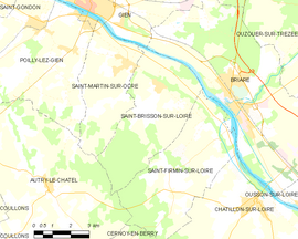 Mapa obce Saint-Brisson-sur-Loire