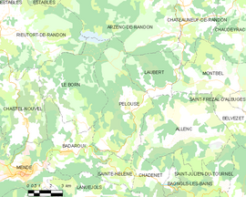Mapa obce Pelouse