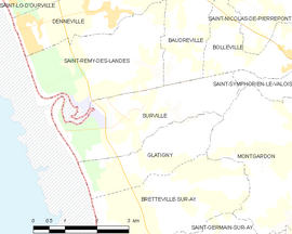 Mapa obce Surville