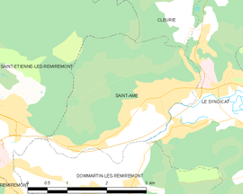 Mapa obce Saint-Amé