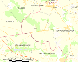 Mapa obce Jouy