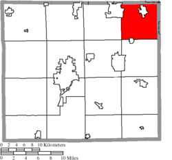 Location of Chippewa Township in Wayne County