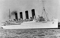 Mauretania as a cruise ship in 1933.