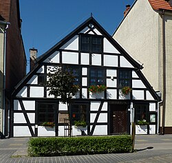 Złotów Museum, located in a historical timber framed house