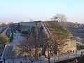 Erodovaná časť mestských hradieb Nanking