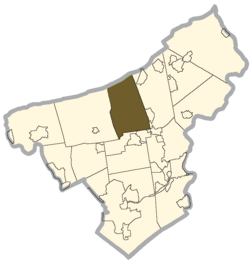 Location of Bushkill Township in Northampton County, Pennsylvania