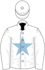 White, light blue star