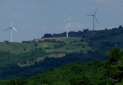 Wind turbines near Scansano