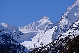 Vue de la pointe de Zinal depuis Zinal.