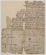 A document commemorating a 1636 conveyance of land from Narragansett chief Canonicus to Roger Williams