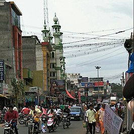 Hoofdstraat in Punjai puliampatti