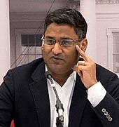 Conservative journalist Ramesh Ponnuru, who has criticized radical centrist strategy Ramesh Ponnuru at U.S. embassy in Vienna.jpg