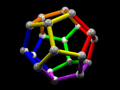 Model for kemiske bindinger i molekyler (dodekaeder).