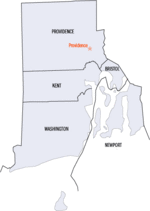 Miniatuur voor Lijst van county's in Rhode Island