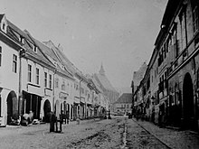 Strada Porții (Republicii) în anul 1861