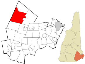 Poziția localității Deerfield, New Hampshire