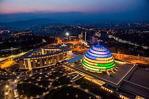 Kigali Convention Centre im Kimihurura-Sektor bei Nacht