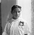 An Indian nurse at an ARP First Aid Post in Calcutta in the Second World War, photographed by Cecil Beaton