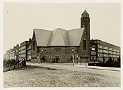 Elthetokerk in 1932 met rechts Javaplantsoen, later Insulindeweg; alles gesloopt in jaren 90