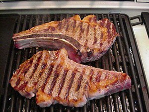 English: A photo of ribeye steaks