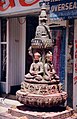 Stone carving in Kathmandu street