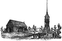 Svinhults gamla kyrka cirka 1860