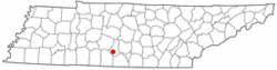 Location of Cornersville, Tennessee