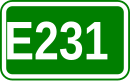 Zeichen der Europastraße 231