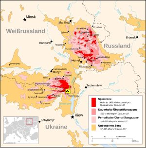 Radiation hotspots of Cesium-137 from Chernobyl 