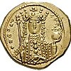 Darstellung der Kaiserin Theodora III. auf einer Goldmünze