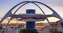 Los Angeles Intl. Airport (LAX) is the 4th busiest airport in the world. TheThemeBuildingLosAngeles (cropped2).jpg