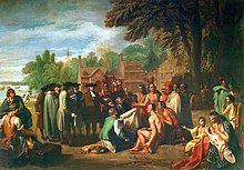 Penn's Treaty with the Indians, a 1772 portrait by Benjamin West Treaty of Penn with Indians by Benjamin West.jpg