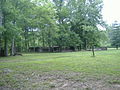 Cabins by the cemetery