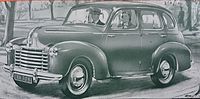 Brochure image of Australian produced 1949 Vauxhall Velox Saloon (LBP)