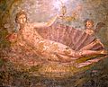 Venus and Eros. Wall painting from Pompeii.