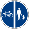 Segregated pedestrian and cycle path