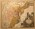 Virginia Marylandia et Carolina, vers 1714